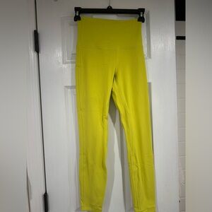 lululemon Align Leggings, Double Lined, Neon Yellow